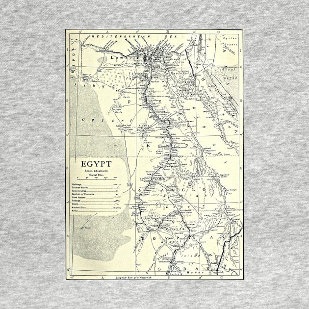 Vintage Map of Egypt (1911) by Bravuramedia